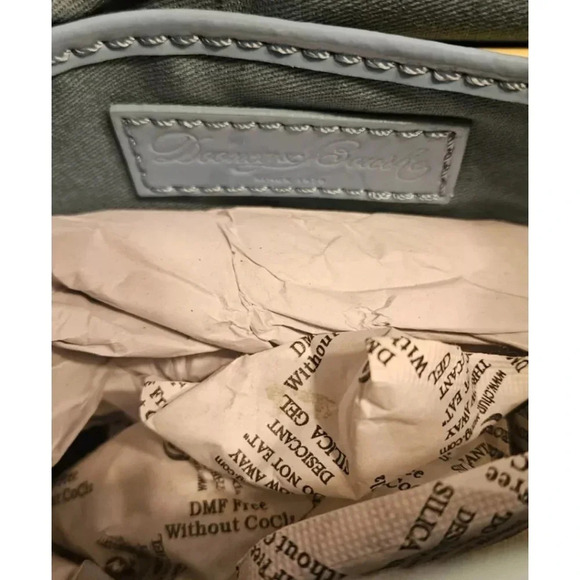 New W Tags Dooney& Bourke East West Flap Crossbody Bag Patent Leather Blue Purse - Picture 8 of 12